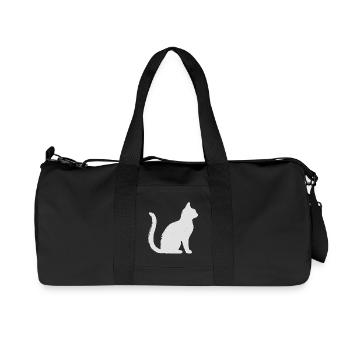Cat - Recycled Canvas Sports Bag by Stanley/Stella - black - Front