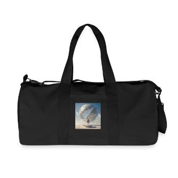 Boxer in front of the orbital spiral - Recycled Canvas Sports Bag by Stanley/Stella - black - Front