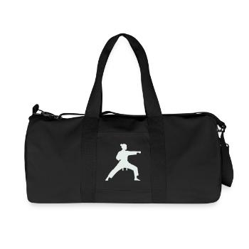 Silhouette d’arts martiaux Karaté Femme - Sac de sport en toile recyclée Stanley/Stella - noir - Devant