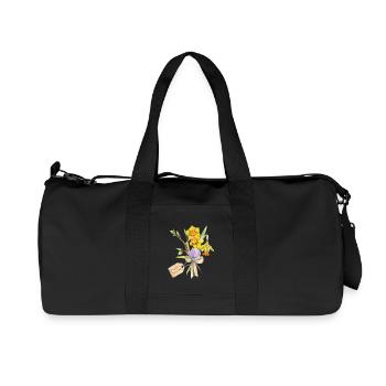 Vielen Danke Blumenstrauß - Recycelte Canvas-Sporttasche von Stanley/Stella - Schwarz - Vorne