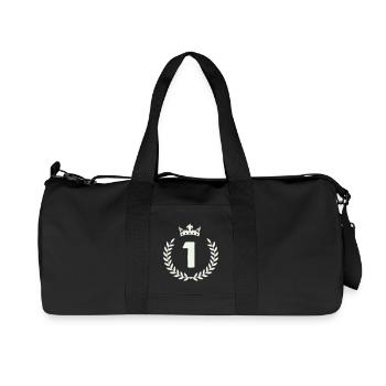 Siegerkranz Nummer Eins - Recycelte Canvas-Sporttasche von Stanley/Stella - Schwarz - Vorne