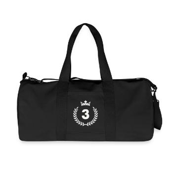 3_kranz_krone- - Recycelte Canvas-Sporttasche von Stanley/Stella - Schwarz - Vorne