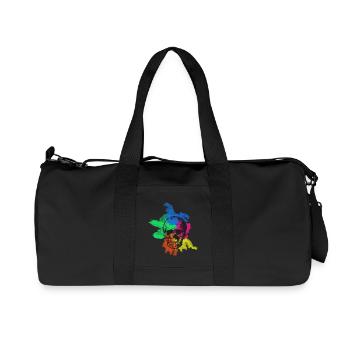 crâne coloré - Sac de sport en toile recyclée Stanley/Stella - noir - Devant