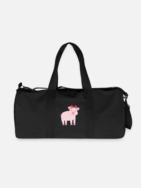 Pig pigs - Recycled Canvas Sports Bag by Stanley/Stella - black