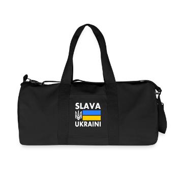 Slava ukraini - Sac de sport en toile recyclée Stanley/Stella - noir - Devant
