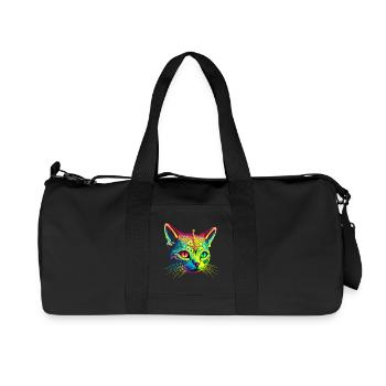 Chat extraterrestre - Sac de sport en toile recyclée Stanley/Stella - noir - Devant
