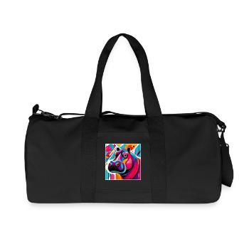 Hippopotamus - Recycled Canvas Sports Bag by Stanley/Stella - black - Front