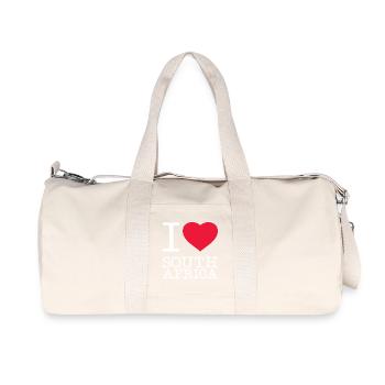I LOVE SOUTH AFRICA Südafrika - Recycelte Canvas-Sporttasche von Stanley/Stella - Naturweiß - Vorne