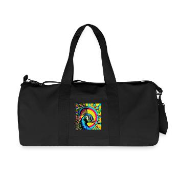 Peacock Pop Art - Recycled Canvas Sports Bag by Stanley/Stella - black - Front