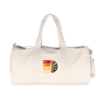 Essen, Dart, Schlafen, Wiederholen - Recycelte Canvas-Sporttasche von Stanley/Stella - Naturweiß - Vorne