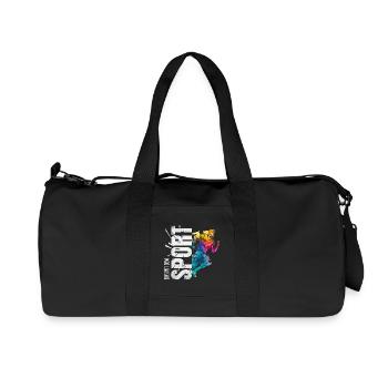 Eins mit dem Sport - Laufen - Recycelte Canvas-Sporttasche von Stanley/Stella - Schwarz - Vorne