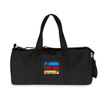 Triathlon - Recycelte Canvas-Sporttasche von Stanley/Stella - Schwarz - Vorne