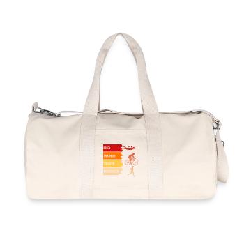Essen, Triathlon, Schlafen, Wiederholen - Recycelte Canvas-Sporttasche von Stanley/Stella - Naturweiß - Vorne