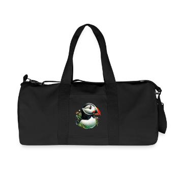 Papageitaucher - Recycelte Canvas-Sporttasche von Stanley/Stella - Schwarz - Vorne