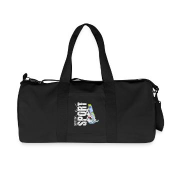 Eins mit dem Sport - Windsurfen - Recycelte Canvas-Sporttasche von Stanley/Stella - Schwarz - Vorne