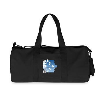 Surfen - Recycelte Canvas-Sporttasche von Stanley/Stella - Schwarz - Vorne