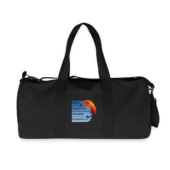 Essen - Paragliden - Schlafen - Wiederholen - Recycelte Canvas-Sporttasche von Stanley/Stella - Schwarz - Vorne
