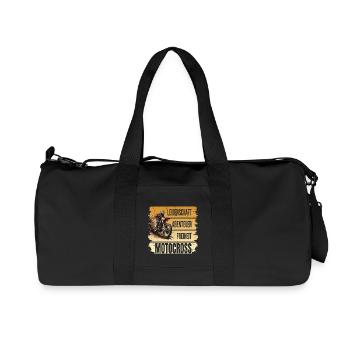 Leidenschaft - Abenteuer - Freiheit - Motocross - Recycelte Canvas-Sporttasche von Stanley/Stella - Schwarz - Vorne