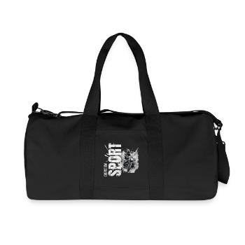 Eins mit dem Sport - Motocross - Recycelte Canvas-Sporttasche von Stanley/Stella - Schwarz - Vorne