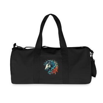 Cheval - Sac de sport en toile recyclée Stanley/Stella - noir - Devant