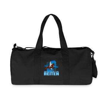 Abenteuer - Leidenschaft - Eleganz - Reiten - Recycelte Canvas-Sporttasche von Stanley/Stella - Schwarz - Vorne