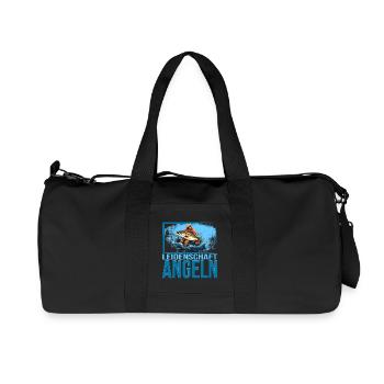 Leidenschaft Angeln - Recycelte Canvas-Sporttasche von Stanley/Stella - Schwarz - Vorne