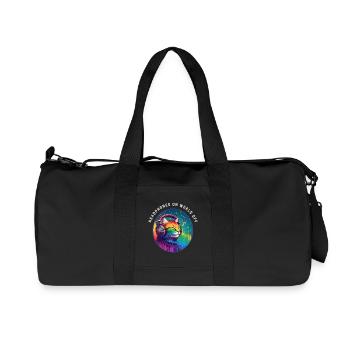 LGBT. Casque sur le monde éteint - Sac de sport en toile recyclée Stanley/Stella - noir - Devant