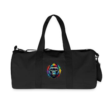Gorille - Sac de sport en toile recyclée Stanley/Stella - noir - Devant