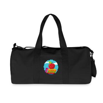 Buntes Schulanfang-Design für Kinder Einschulung - Recycelte Canvas-Sporttasche von Stanley/Stella - Schwarz - Vorne