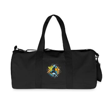 Soccer Color Explosion Player Sun Bright Colors - Recycled Canvas Sports Bag by Stanley/Stella - black - Front
