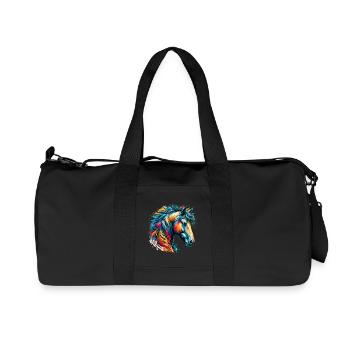 Cheval - Sac de sport en toile recyclée Stanley/Stella - noir - Devant