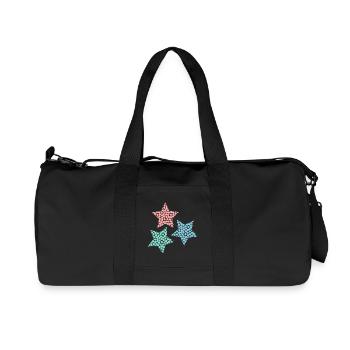 ETOILE. ETOILES. NOËL. CHRISTMAS. JOUR DE L'AN - Sac de sport en toile recyclée Stanley/Stella - noir - Devant