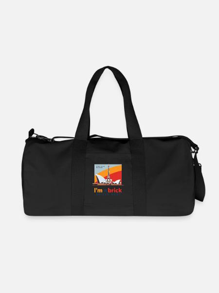 I m a brick above rest - Recycled Canvas Sports Bag by Stanley/Stella - black