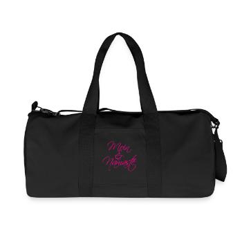 Moin & Namaste, magenta - Recycled Canvas Sports Bag by Stanley/Stella - black - Front