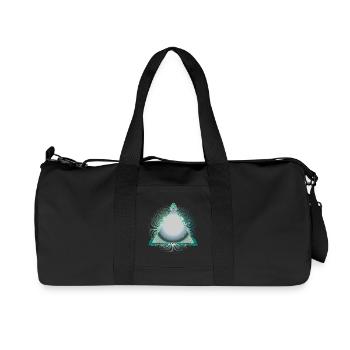 Mystical Triangle Frame in Turquoise with Ornaments - Recycled Canvas Sports Bag by Stanley/Stella - black - Front
