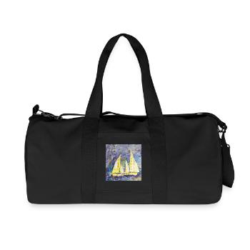 Voilier - Sac de sport en toile recyclée Stanley/Stella - noir - Devant