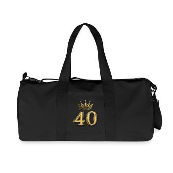 40 Zahl Krone - Recycelte Canvas-Sporttasche von Stanley/Stella - Schwarz - Vorne
