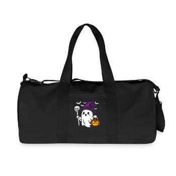 Ghost, Halloween Party Costume - Pumpkin - Recycled Canvas Sports Bag by Stanley/Stella - black - Front