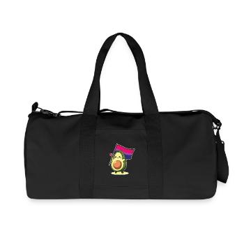 Avocado Bisexual Flag Bi Pride LGBT Queer CSD - Recycled Canvas Sports Bag by Stanley/Stella - black - Front