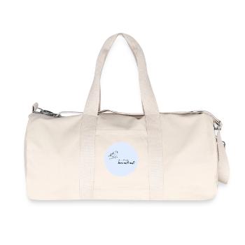 Early bird motif on light blue - Recycled Canvas Sports Bag by Stanley/Stella - natural - Front