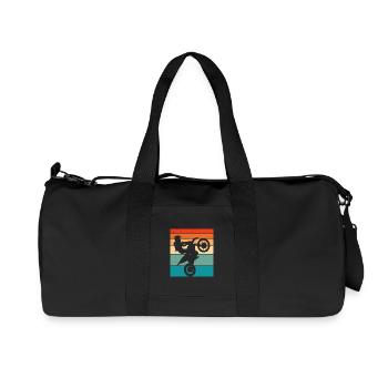Motocross Retro Motorsport - Recycled Canvas Sports Bag by Stanley/Stella - black - Front