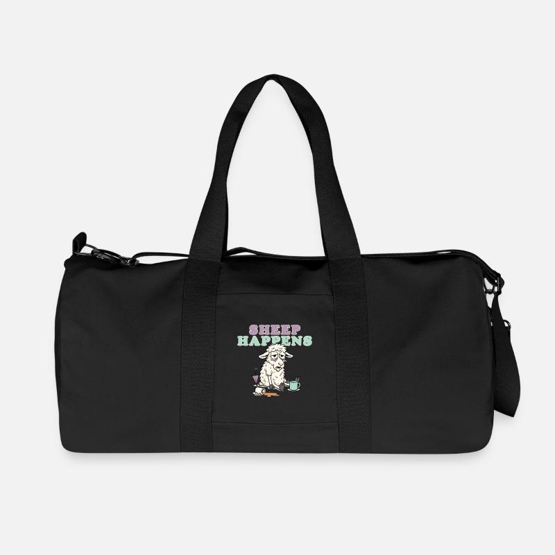 Mouton Arrive Rire Pastel - Sac de sport en toile recyclée Stanley/Stella - noir