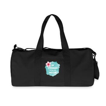 Je suis plus fort que vous ne pouvez l’imaginer – Aquarelle - Sac de sport en toile recyclée Stanley/Stella - noir - Devant