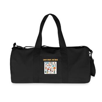 Learn smart, not hard- für Schüler, Lehrer, Eltern - Recycelte Canvas-Sporttasche von Stanley/Stella - Schwarz - Vorne