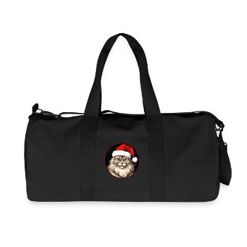 Cats Christmas - Recycled Canvas Sports Bag by Stanley/Stella - black - Front