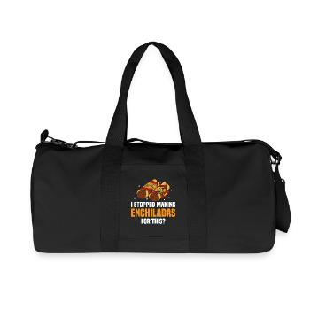  Enchiladas Foodie Mexican Cuisine Meal Dish - Recycled Canvas Sports Bag by Stanley/Stella - black - Front