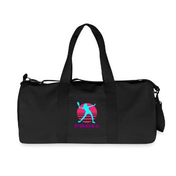 Padel - Sac de sport en toile recyclée Stanley/Stella - noir - Devant