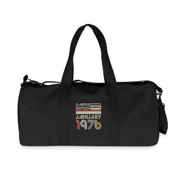 Legendary since January 1976, Retro, Birthday - Recycled Canvas Sports Bag by Stanley/Stella - black - Front