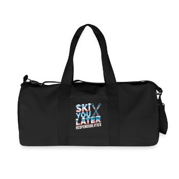 Skier Plus tard Responsabilités Ski amusant - Sac de sport en toile recyclée Stanley/Stella - noir - Devant