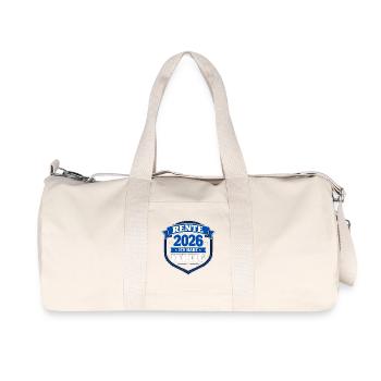 Cadeau d’adieu pour la pension 2026 J’ai terminé - Sac de sport en toile recyclée Stanley/Stella - blanc naturel - Devant